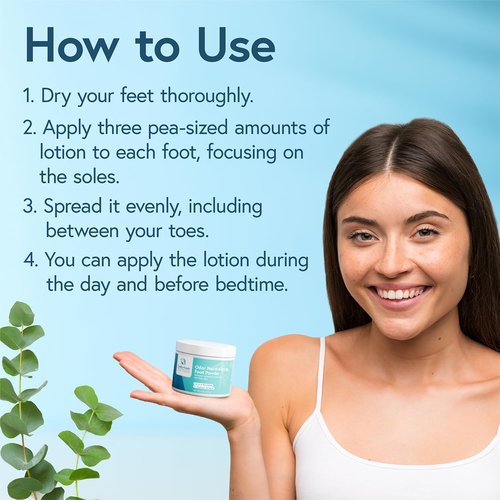 CREDA-FRESH Foot Lotion to Powder for Excessive Sweating - Plant Based Foot Powder for Smelly Feet - Foot Odor Eliminator & Foot Lotion for Dry Feet - 4oz