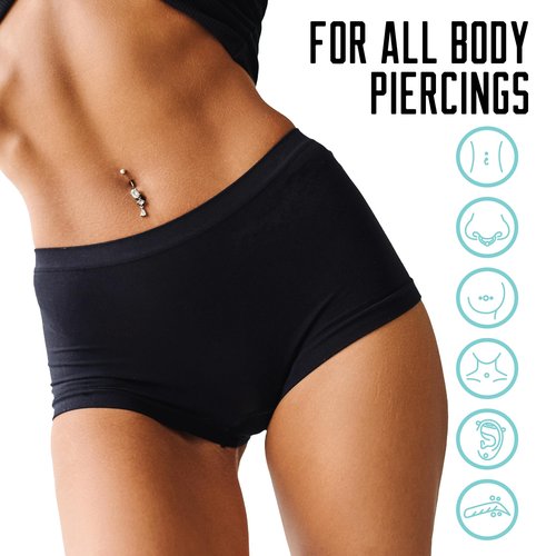 Piercing Aftercare Kit – Piercing Bump Oil, Sterilizing Saline Spray, and Hypochlorous Acid Spray | Cleanse, Treat, and Heal Piercing Bumps, Keloids, and Scars