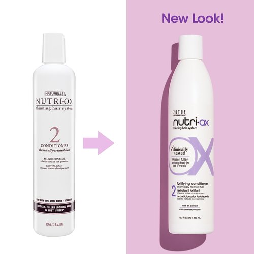NUTRI-OX Gentle Shampoo & Conditioner | Thicker, Fuller-Looking Hair | Color Treated Hair | Peppermint | Clinically & Dermatologically Tested | 15.2 Fl Oz
