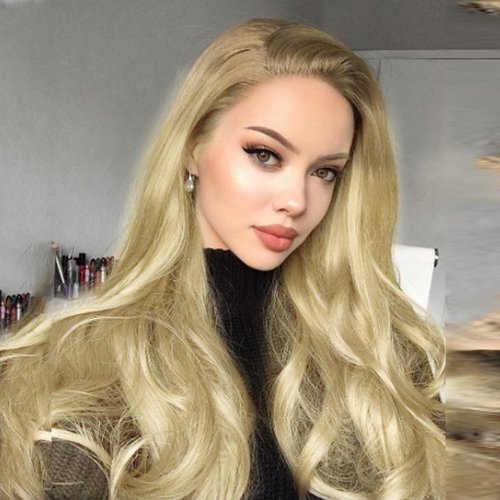 Honey Blond Lace Front Wigs for Women Long Wavy Blonde Synthetic Lace Front Wig Ombre Highlight Hd Lace Frontal Wigs Pre Plucked 24 Inch Body Wave Real Hair Glueless Heat Resistant Daily Wear Use