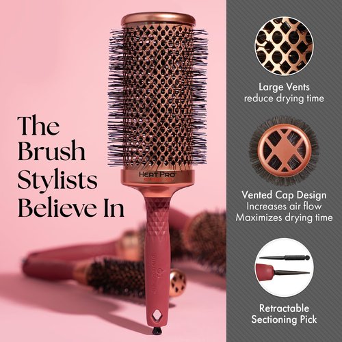 Olivia Garden HeatPro Speed XL Non-Electrical Fast-Drying Round Thermal Brush – 1 1/4" Barrel