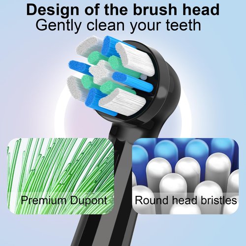 iO Replacement Heads Compatible with Oral b iO 2/3/4/5/6/7/8/9/10 Series Electric Toothbrush,Gum Care Toothbrush Head Compatible with Oral b iO Replacement Heads,Black
