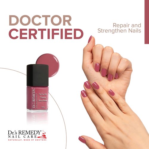 Dr’s Remedy 3 Pack Nail Polish Kit, Feeling Rose-Y Trio, All Natural Enriched Nail Strengthener Non Toxic and Organic