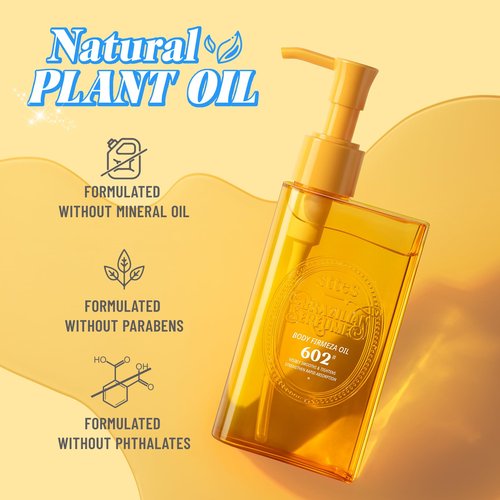 Sttes 602# Caramel Vanilla (Body Firmeza Oil) - 150ml (5.07 fl oz) Body Oil - Five Kinds of Pure Vegetable Oils + Active Caffeine (Without Mineral Oil)