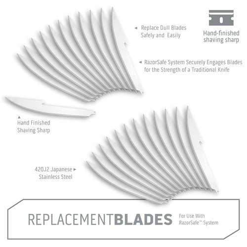 OUTDOOR EDGE 5.0" RazorSafe Replacement Boning & Fillet Blade Pack, 24-Pieces