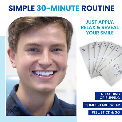 Pro White Advanced Whitening Strips - Teeth Strips with Fresh Mint Flavor- Whitening Strips With 28 Applications for Easy Daily Use - Refresh Your Smile with Fast Acting Teeth Whitening Strips- 2 pack