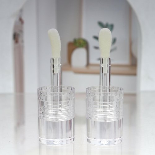 COSIDEA 14pcs Empty 6ml big doe foot wand Chunky lip gloss tubes for DIY lipgloss,Pink round lipgloss containers tubes with thick wand (Clear)