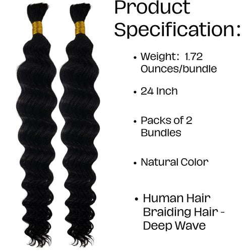 Boho Human Braiding Hair Curly for Boho Braids Human Boho Braiding Hair Boho Curly Hair for Braiding 24 inch