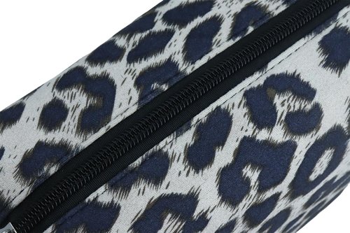 Makeup Bag For Women - Soft and Warm Material Cosmetic Bags Leopard Print Design Ladies Tote Bag,Women's Pencil Case Makeup Organizer with Zipper for women travel essentials (White)