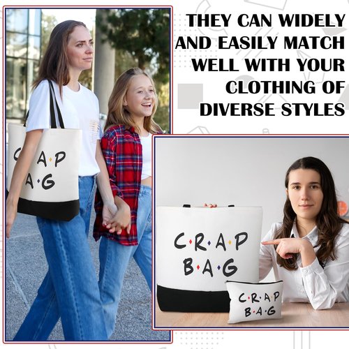 Cunno 2 Pcs Canvas Reusable Grocery Bags - Friends TV Show Gifts & Merch