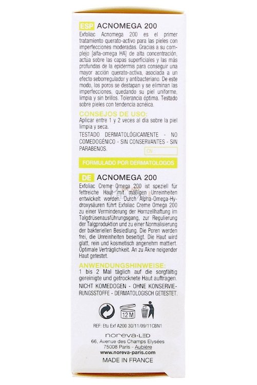 Noreva Exfoliac Acnoméga 200 30ml