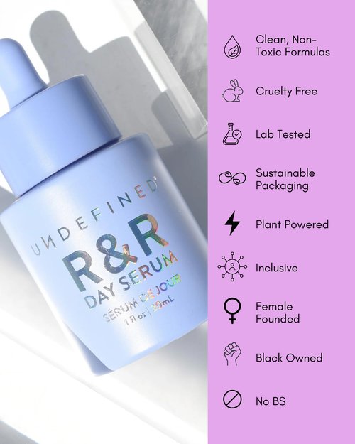 Undefined Beauty R&R Day Serum – Daily Pigmentation + Pore-Refining Serum with Vitamin C, Niacinamide, Kojic Acid, Alpha Arbutin & Licorice Root for bright, even skin tone
