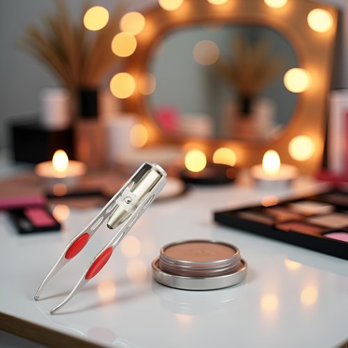 Tweezer With LED Light For Hair Removal Makeup Tool Eyebrow Eyelash Tweezers, Lash Trimmer,Round Trimmer,Round Trimmer,Brow Tools,Hair Tweezers,Ingrown for Tweezer