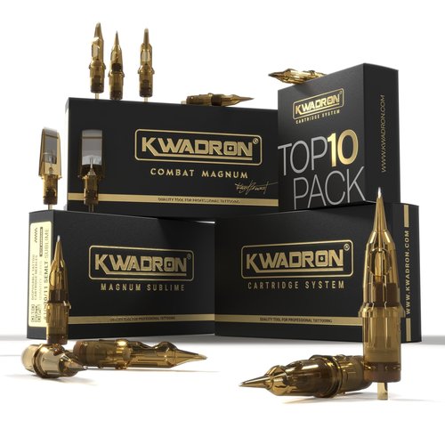 Kwadron Cartridge Tattoo Needles Cartridges, Box of 20, Round Liners Long Taper - 3 Round Liner Long Taper - 35/3RLLT