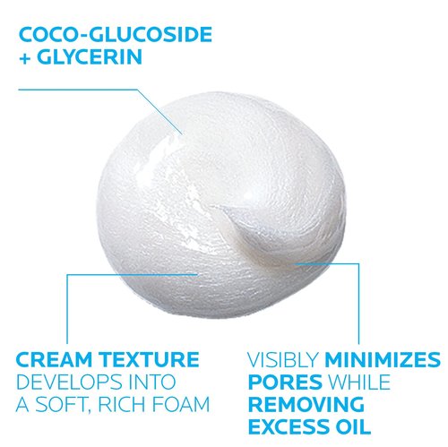 La Roche-Posay Effaclar Deep Cleansing Foaming Facial Cleanser, Cream Cleanser & Daily Face Wash for Oily Skin & Acne Prone Skin to Minimize Look of Pores