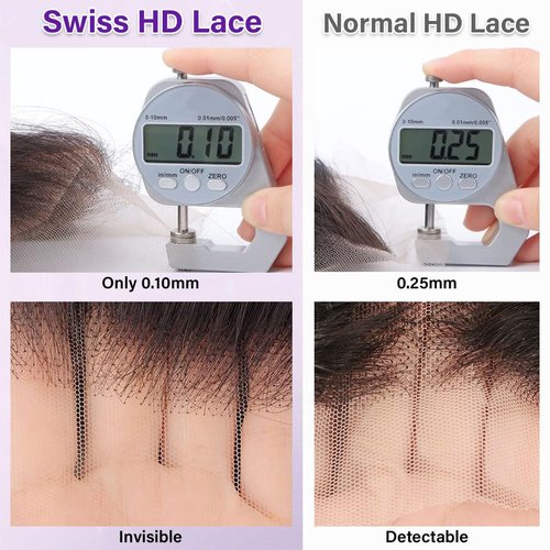 Olsmkis Body Wave HD Lace Frontal 13x4 16 Inch Ear to Ear Transparent Lace Front Closure 100% Unprocessed Brazilian Virgin Human Hair 13 x 4 Pre Plucked with Baby Hair 180% Density Natural Black