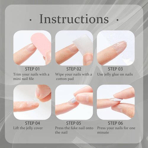 Yabonica Handmade French Tip Press On Nails Long Stiletto,10 Pcs Pre Designed False Nails with 3D Charms, Reusable Salon Design Woman Nails for Wedding,Bridal, Party (040S)