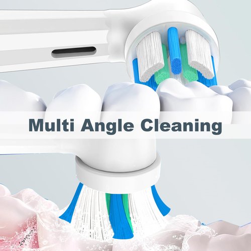 10 Pcs IO Replacement Heads Compatible with Oral B IO 2/3/4/5/6/7/8/9/10/Deep Clean Series Electric Toothbrushes, Medium Softness Brush Heads Compatible with Oral B iO (Black/White)