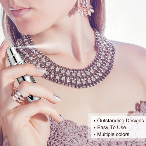 50 Pcs Travel Mini Perfume Refillable Portable Perfume Spray Bottle Perfume Pocket Perfume Dispenser with 20 Pcs Pump Accessories Essentials Spray Containers Scent Pump Case, 5ml (Multicolor)
