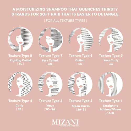 Mizani Moisture Fusion Moisture Rich Shampoo - Gently Cleanses & Conditions Hair, With Argan Oil, For Dry Hair, 16.9 Fl Oz
