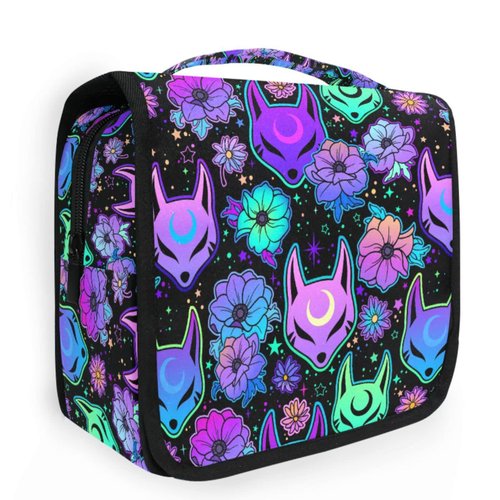 Hanging Toiletry Bag Magic Purple Fox Makeup Bag Travel bag for Toiletries Portable Toiletry Organizer Bags Toiletry Bag for Women Men, Travel-Essentials Toiletry Bag