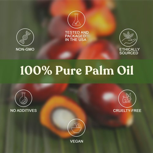 Soapeauty Palm Oil RBD – 100% Pure, Cold-Pressed, Non-Hydrogenated & Sustainable for DIY Soap, Creams & Lotions – Rich in Vitamin E – 32 fl oz