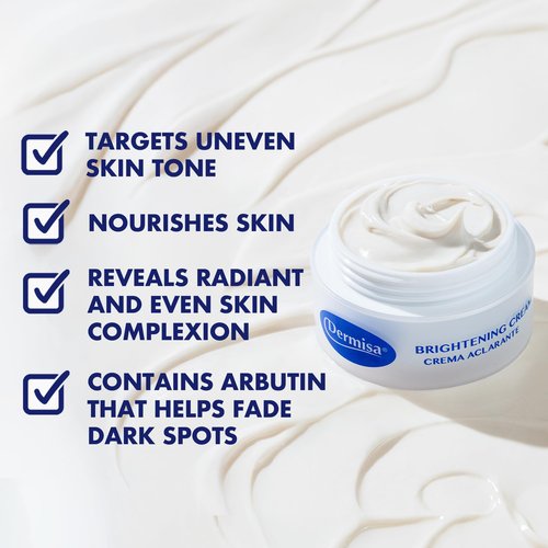 Dermisa Brightening Cream with 4 Natural Botanical Extracts | Helps to Brighten and Hydrate Skin | Contains Kojic Acid, Licorice Extract, Arbutin and Indian Gooseberry (AMLA) | 1.5 OZ | Pack of 2