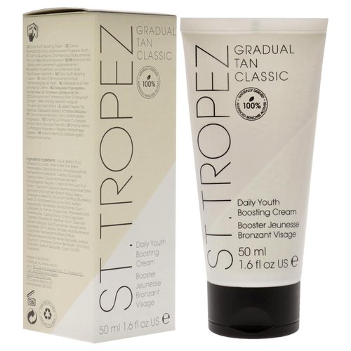 St.Tropez Gradual Tan Classic Daily Youth Boosting Cream, Hydrating Self Tan Face Cream, Vegan, Natural & Cruelty Free, 1.6 Fl Oz