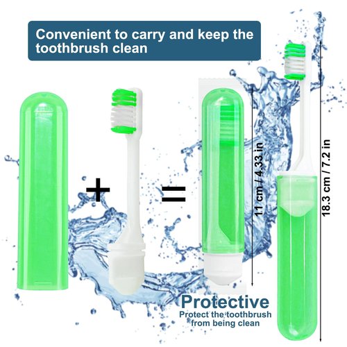 Travel Size Toothbrush Bulk Disposable Toothbrushes Individually Wrapped ,Mini Toothbrush With Toothbrush Cover Folding Toothbrushes Camping Toothbrush for Camping,Hiking,Traveling,School (100)