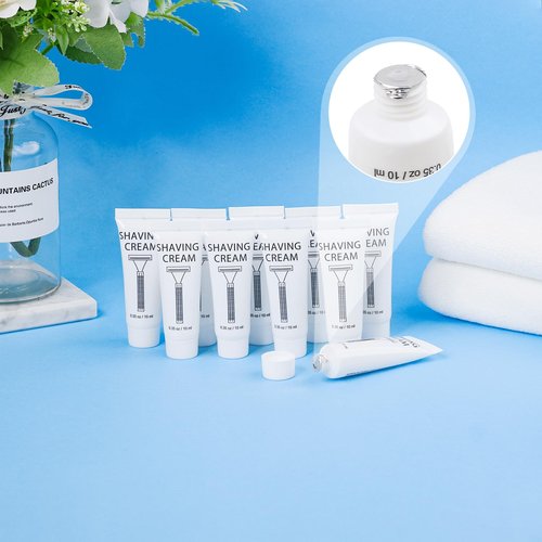 SLequipo Pack of 150 Disposable Shaving Cream Bulk, Individually Wrapped, 10g/0.35 oz, Travel Size Hotel Toiletries Amenities