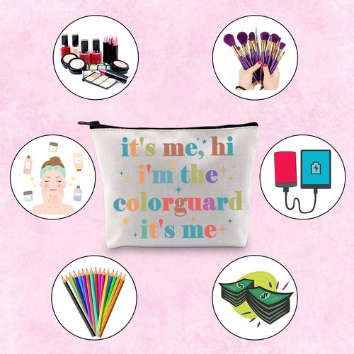 TSOTMO Color Guard Makeup Bag It's Me, Hi I'm The Color Guard It's Me BAG Flag Gift Marching Band Flag (colorguard)