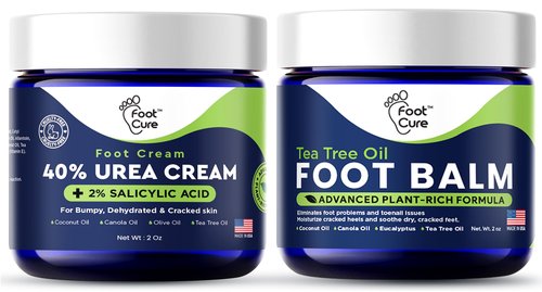 Tea Tree Oil Foot Balm/Moisturizer For Dry Cracked Feet - Instantly Hydrates & Soothes Irritated Skin & Athletes Foot & Tea Tree Oil Foot Cream Heel & Callus Removal, Toenail Treatment