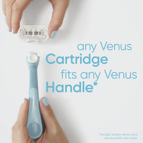 Gillette Venus Womens Razor Blade Refills, Venus Extra Smooth 4 Count and Venus Deluxe Smooth Sensitive 2 Count, 6 Total Refills, Holiday Gifts for Women