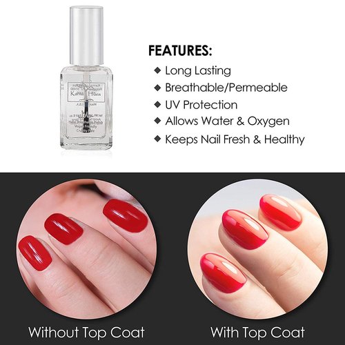 Karma Organic Nail Polish Remover & Top Coat Bundle – Naturals Orange Blossom Nail Polish Remover (4FL-Oz) Halal Breathable Top Coat ANASTASIA (0.43FL-Oz)