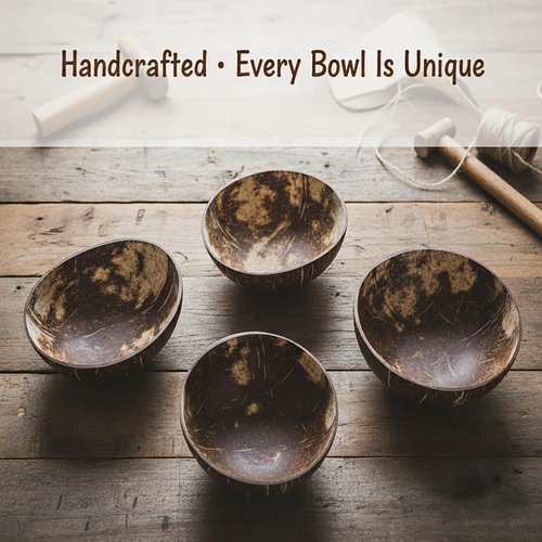 Natural Coconut Shell Shaving Soap Bowl – Handcrafted Shaving Mug & Cup for Men, Naturally Odor-Free, Lightweight, Built for Durability, Perfect for Bowl Shaving & Wet Shave
