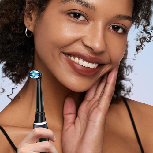 12pcs iO Replacement Heads Compatible with Oral B IO 2/3/4/5/6/7/8/9/10 Series Electric Toothbrush,Compatible with Oral B io Series Toothbrush Heads with Medium Bristles,Black