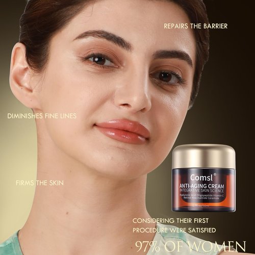 comsl US-Made With 30% Active Ingredients,SGS Certified, Retinol Vitamin C Niacinamide, Ceramide,Oligopeptides,Anti-Aging Face Moisturizer for Face, Firming Skin Care,Neck & Upper Chest -1.7 fl.oz