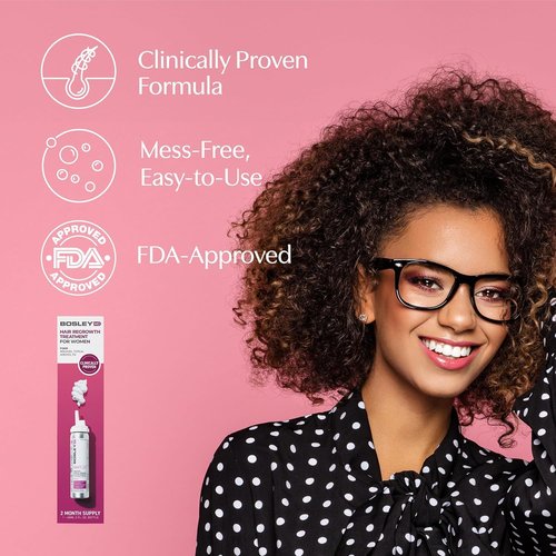 BosleyMD Foam, Extra Strength Thinning Treatment for Hair Loss and Hair Regrowth for Women 2%-5% Topical Solution, Foam/Mousse, 1-month supply, 2 oz