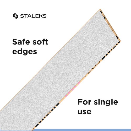 STALEKS PRO Disposable White Abrasive Tape papmAm Expert – 180 Grit – 7m Roll – Glueless Replaceable Abrasive for Plastic Case – Professional Nail Shaping – Manicure & Pedicure