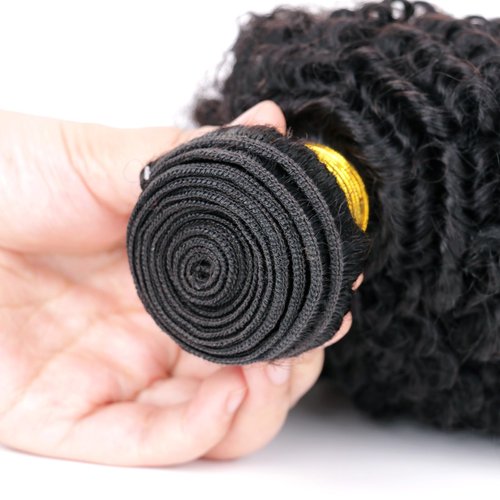 VIYAVIYA Mongolian Afro Kinky Curly Human Hair Bundle 20 Inch 1 Single Bundle 4B 4C Human Hair Curly Weave Bundles for Black Women Brazilian Virgin Human Hair Bundle Hair Extensions Natural Color