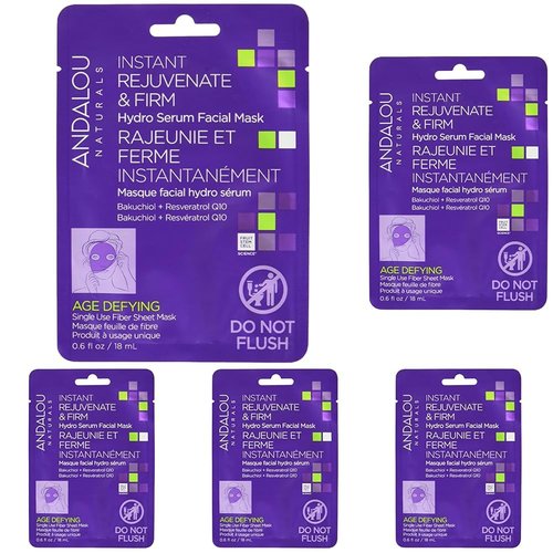 Andalou Naturals, Age Defying Instant Rejuvenate & Firm Sheet Mask (Pack of 5)