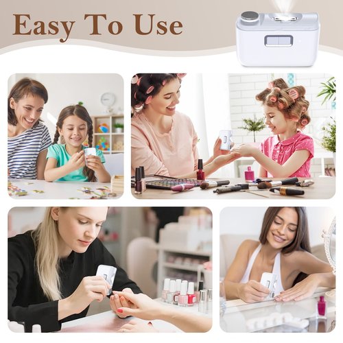 Electric Nail Clipper with Polishing, 3-in-1 Automatic Nail Trimmer with LED Light & Nail Scraps Storage, 2 Speeds Portable Fingernail Clipper for Adults, Seniors, Women, Men and Kids (White)