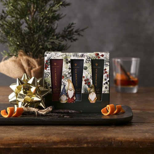 Via Mercato Natale Winter Woods Holiday Collection, Hand Cream Gift Set, Assorted Scents