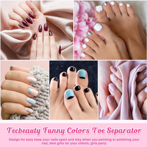Mumufy 250 Pairs Sponge Toe Separators Pedicure Tool Kit Soft Toe Spacers for Pedicures Spreaders Finger Dividers for Women Men Feet Nail Manicure Toenails Art Painting Polish Spa (Pink)