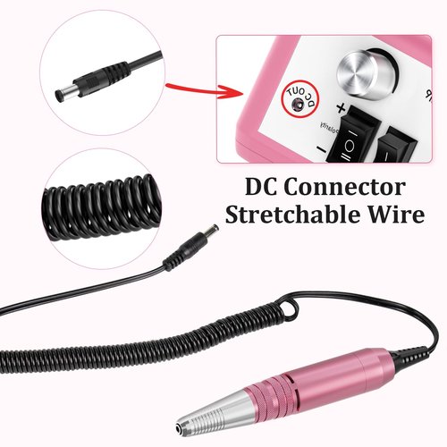 Nail Drill Handpiece Replacement for Professional Nail Drill Machine, 30000 RPM Handpeice Replacement Parts for SUBAY, ALLE˙S, HOINVO and JIASHENG, Pink