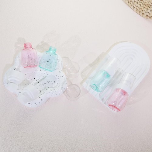 Tivroco 19-Piece Travel Bottle Set, TSA Approved Toiletries, BPA Free, Leak-Proof Travel Size Container Kit, Portable Refillable Travel Accessories for Shampoo, Conditioner, Lotion (Pink)