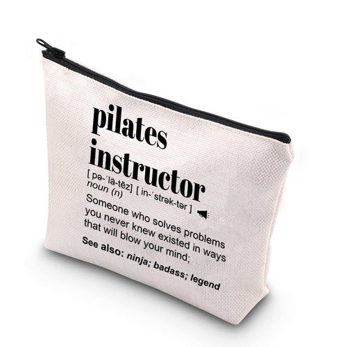WCGXKO Pilates Instructor Gift Pilates Gifts Pilates Lover Gift Pilates Teacher Zipper Pouch Cosmetic Bag (pilates instructor)