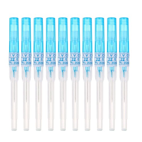 Piercing Needles,Box Of 50pcs 22G IV Catheter Needles Kit Piercing for IV Start Kits,Ear Nose Piercing Needles Supply(22G)