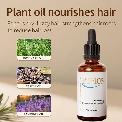 PP405 Hair Growth Oil – Anti Hair Loss Treatment for All Hair Types, Fast Absorbing & Non-Greasy, Nourishes hair, 1.06 FL OZ / 30ml (1pc)