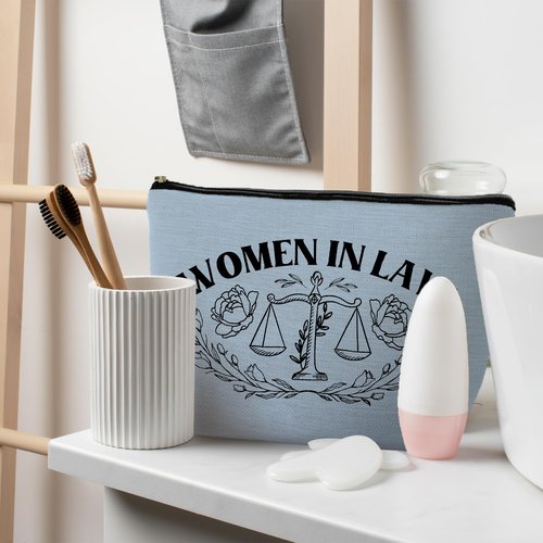 RYYCDOI Lawyer Gifts for Women - Law Graduation & Future Lawyer Gift Set, Women in Law Cosmetic Bags Makeup Pouch (Blue)